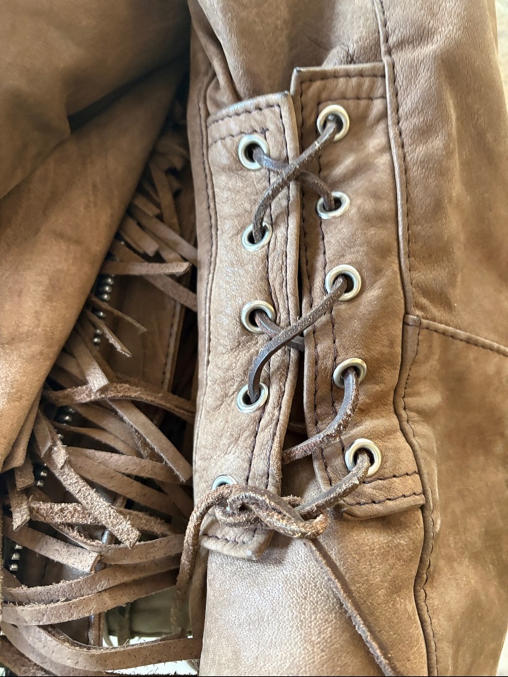 Hot Leathers 46 vintage Men's Brown LeatherFringe Jacket - Picture 6 of 7